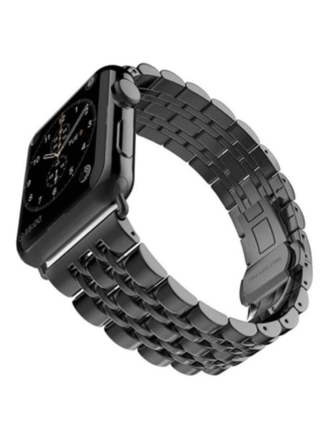 Replacement Stainless Steel Band For Apple Watch Series 3/2/1 Black