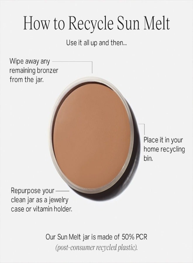 SAIE Sun Melt Natural Cream Bronzer - Light Bronze - a peachy shade for fair skin tones 30ml | Lightweight, Blendable, Sun-Kissed Glow