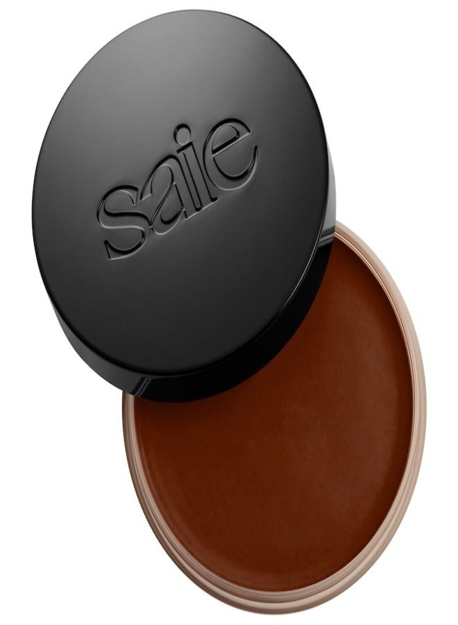 SAIE Sun Melt Natural Cream Bronzer - Deep Bronze - a warm red shade for very dark skin tones 30ml | Lightweight, Blendable, Sun-Kissed Glow