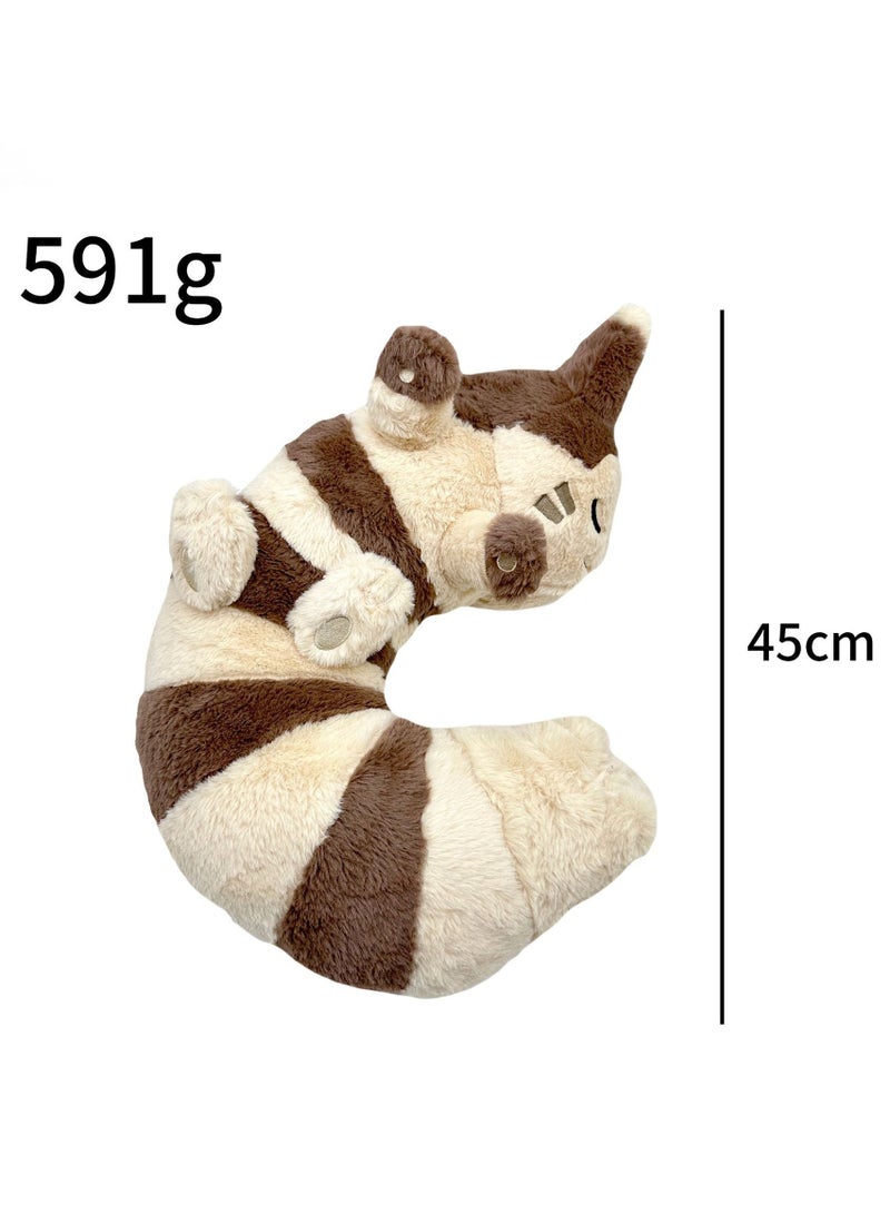 New Furret Plus Big Tail Stand Neck Pillow Plush Toy Plush Doll Doll