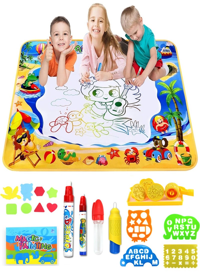 Doodle Drawing Mat, Large Magic Water Drawing Mat Toy Gifts Painting Writing Pad Educational Learning Toys for Boys Girls