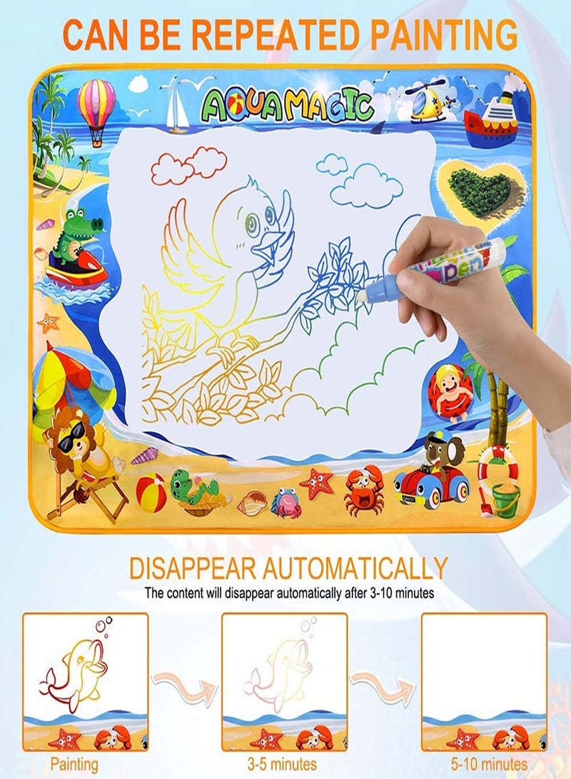 Doodle Drawing Mat, Large Magic Water Drawing Mat Toy Gifts Painting Writing Pad Educational Learning Toys for Boys Girls