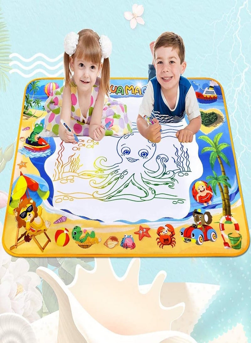 Doodle Drawing Mat, Large Magic Water Drawing Mat Toy Gifts Painting Writing Pad Educational Learning Toys for Boys Girls