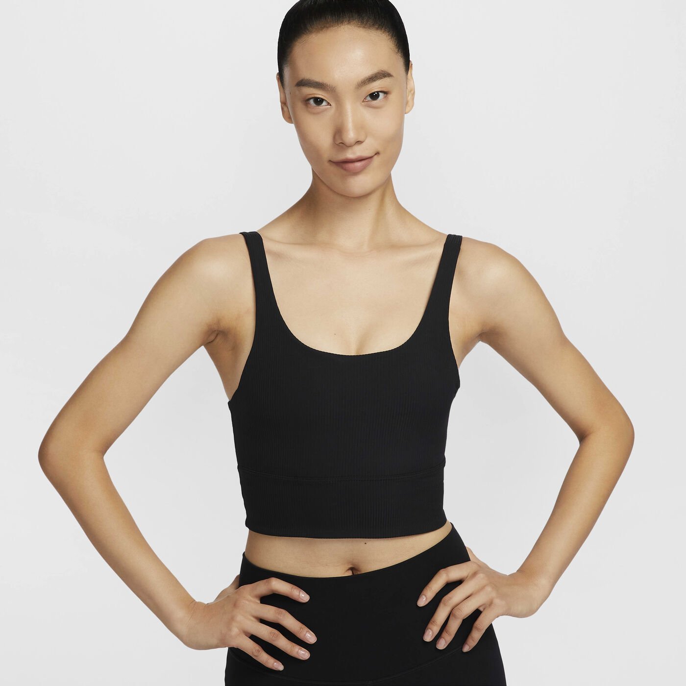 Women's Zenvy Rib Light-Support Padded Longline Sports Bra