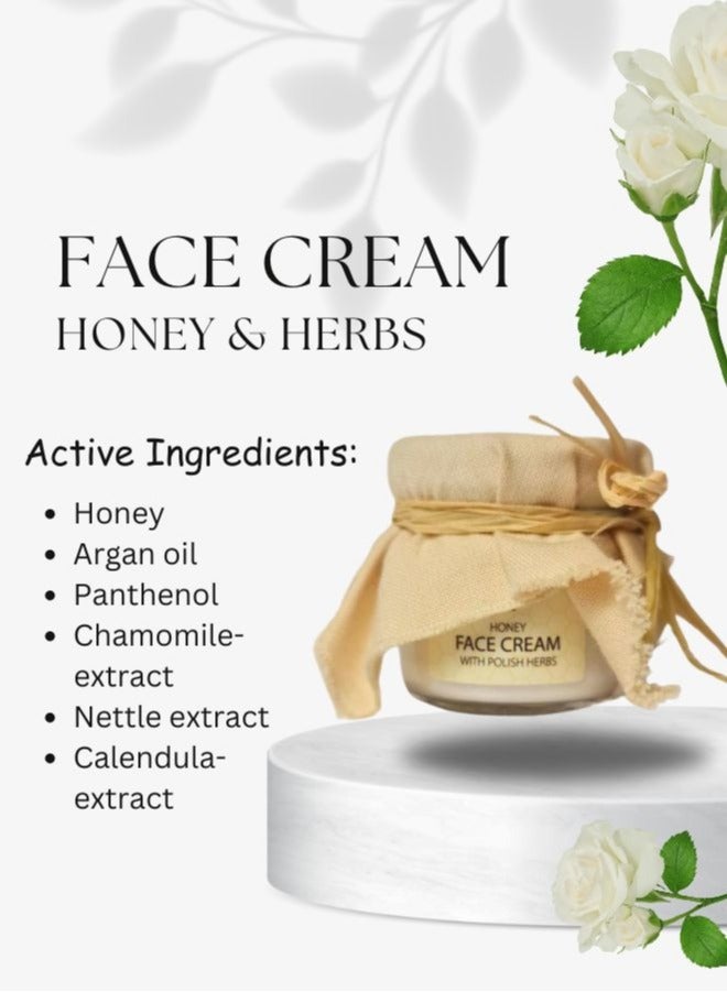 Honey Face Cream, Lip Balm, Soap Bar & Body Scrub Gift Set by Soap&Friends, set of 4