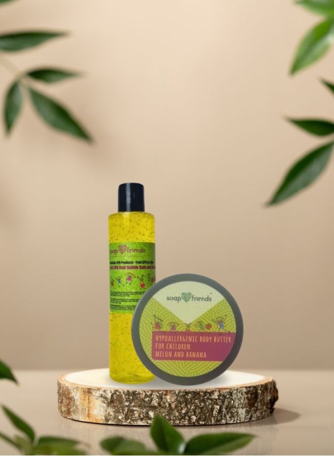 Natural Kids Body Butter & 250 ml 2-in-1 Shampoo/Shower Gel by Soap&Friends