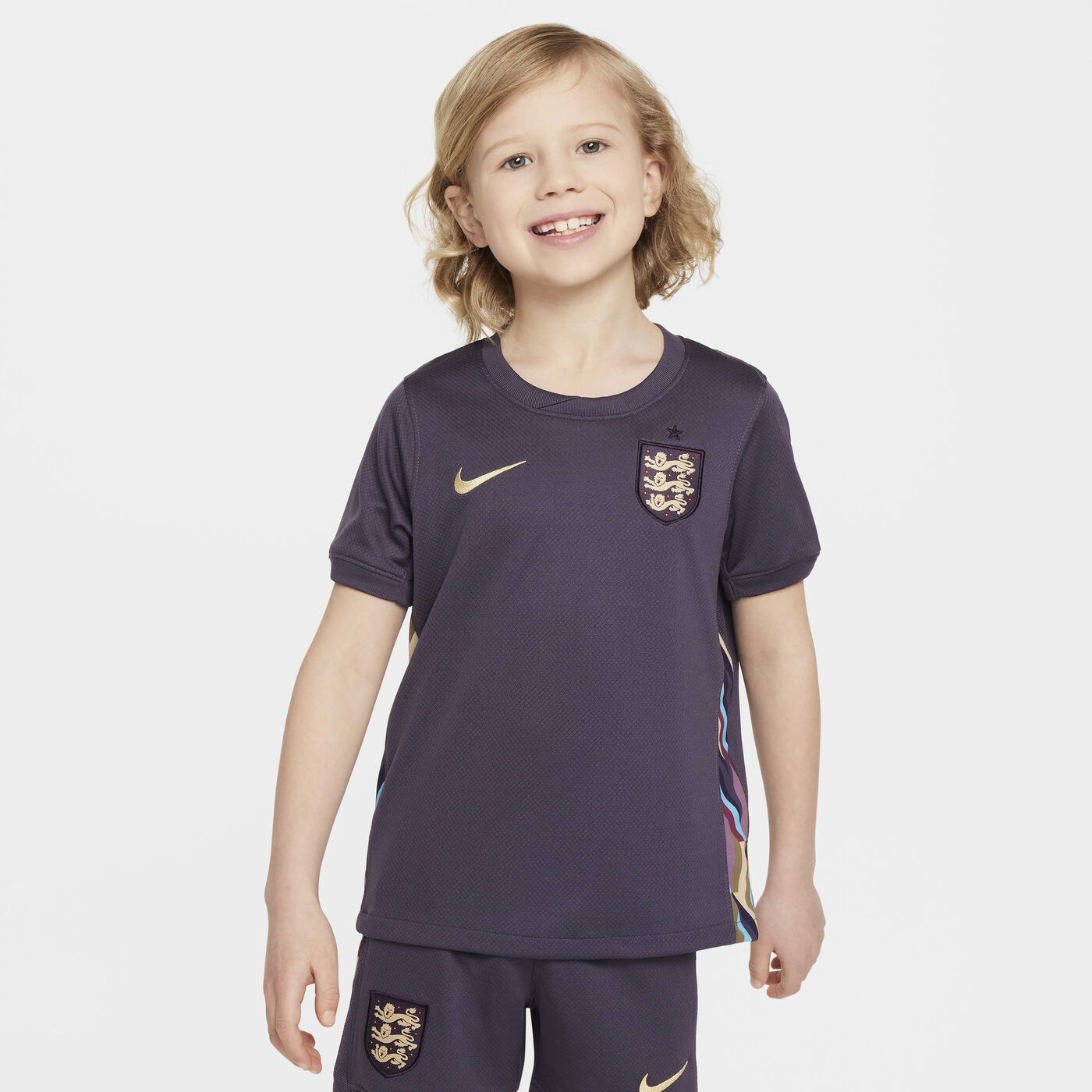 Kids' England 2024/25 Stadium Away Football Replica 3-Piece Kit