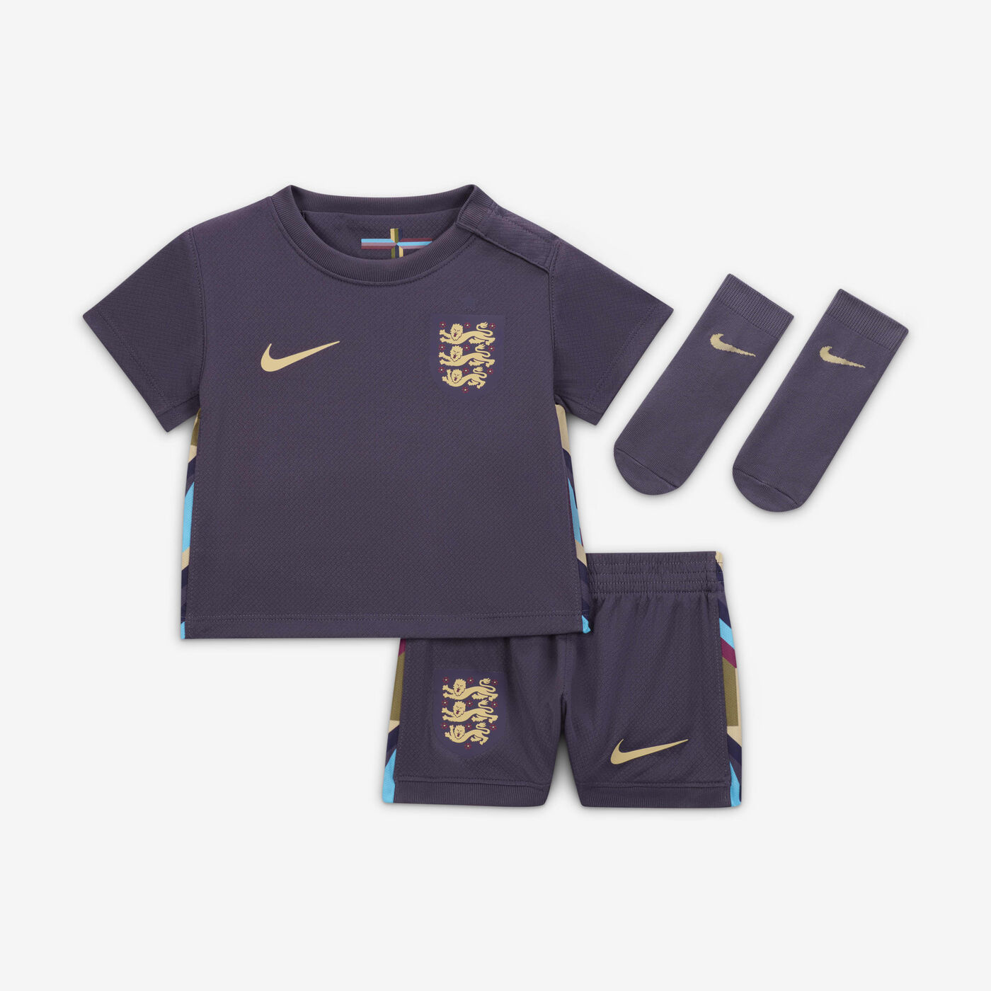 Kids' England 2024/25 Stadium Away Football Replica 3-Piece Kit