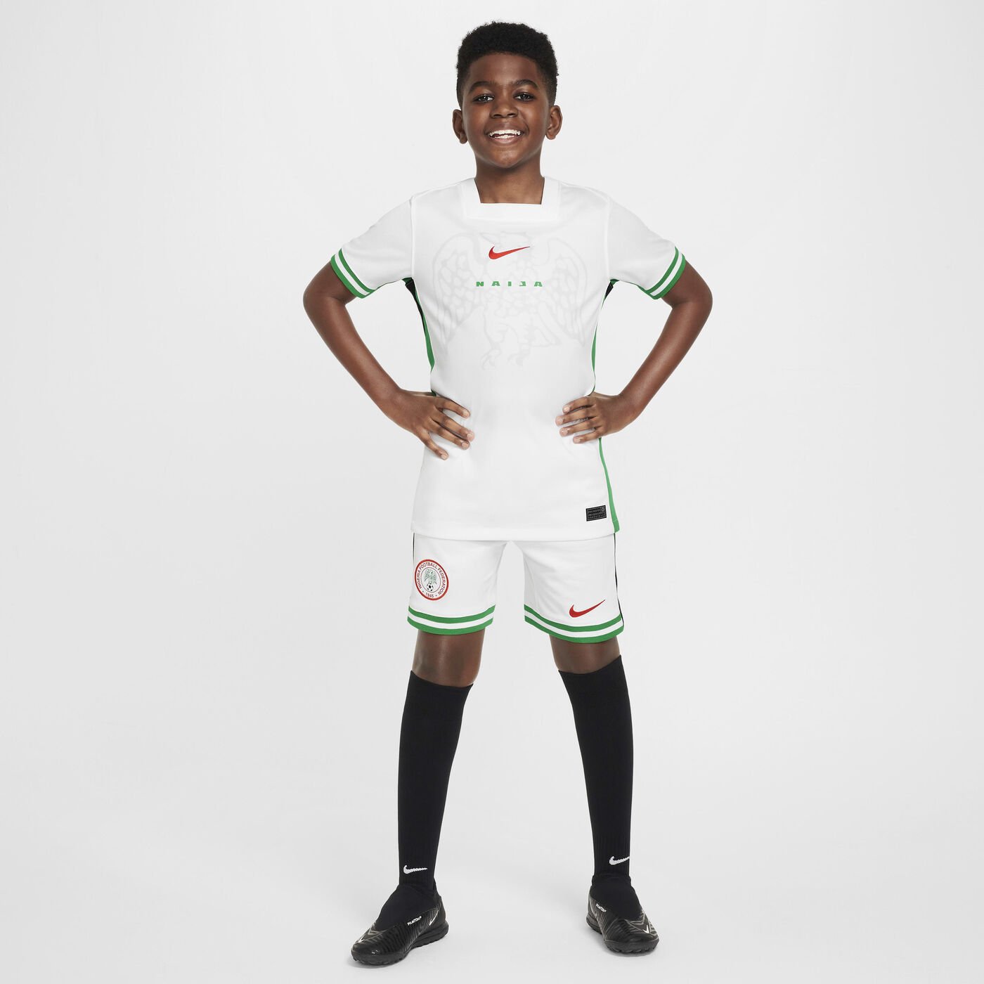 Kids' Nigeria 2024 Stadium Home Dri-FIT Football Replica Shorts