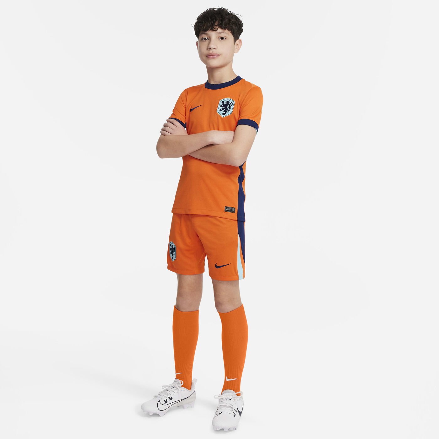 Kids' Netherlands 2024 Stadium Home Dri-FIT Football Replica Shorts