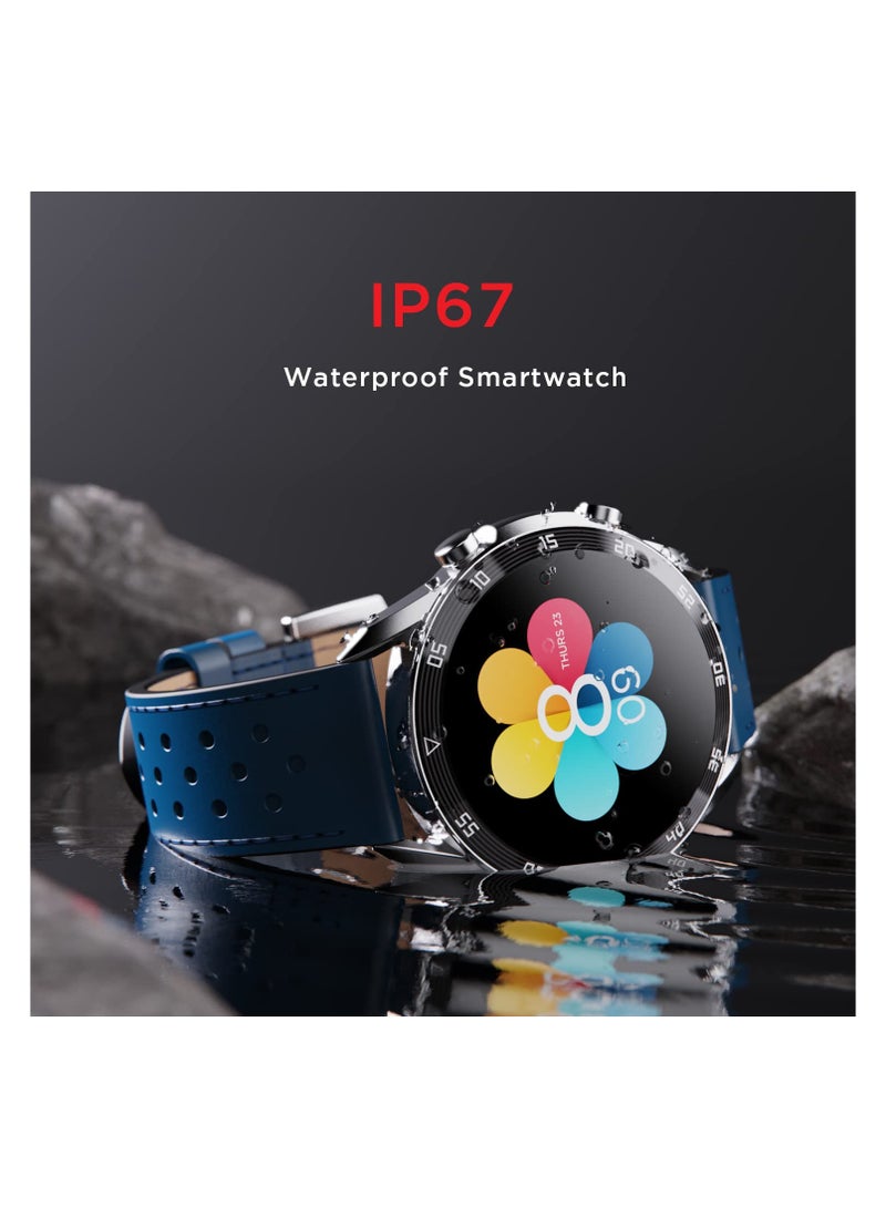 boAt Primia Smart Watch with Bluetooth Calling, AMOLED Display, AI Voice Assistant, HR, SpO2, Stress & Sleep Monitoring, Health Ecosystem,Activity Tracker & Multiple Sports Modes(Deep Blue)