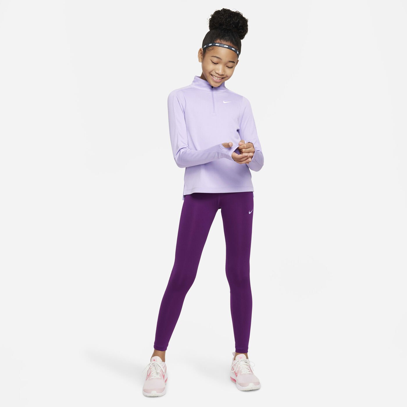 Kids' Dri-FIT Long-Sleeve 1/2-Zip Top