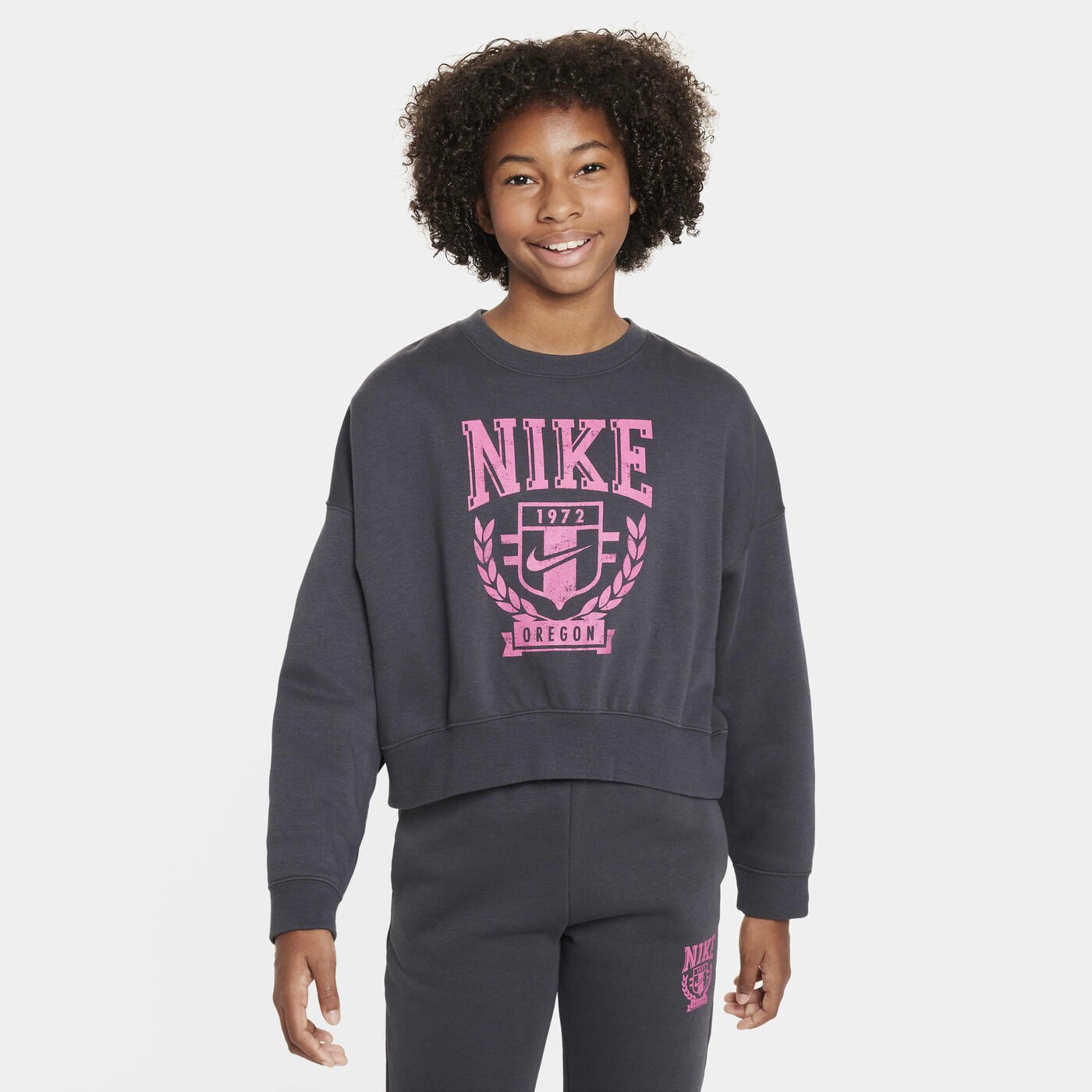 Kids' Sportswear Oversized Fleece Sweatshirt