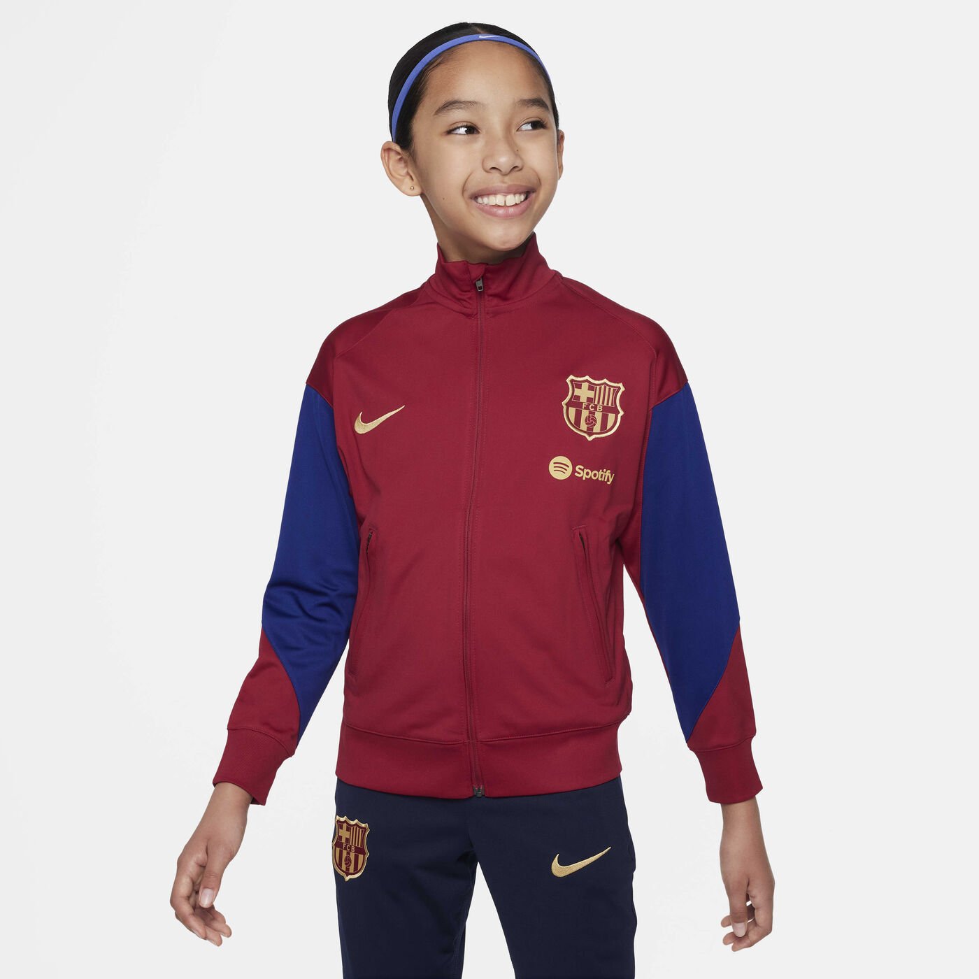 Kids' F.C. Barcelona Strike Dri-FIT Football Tracksuit