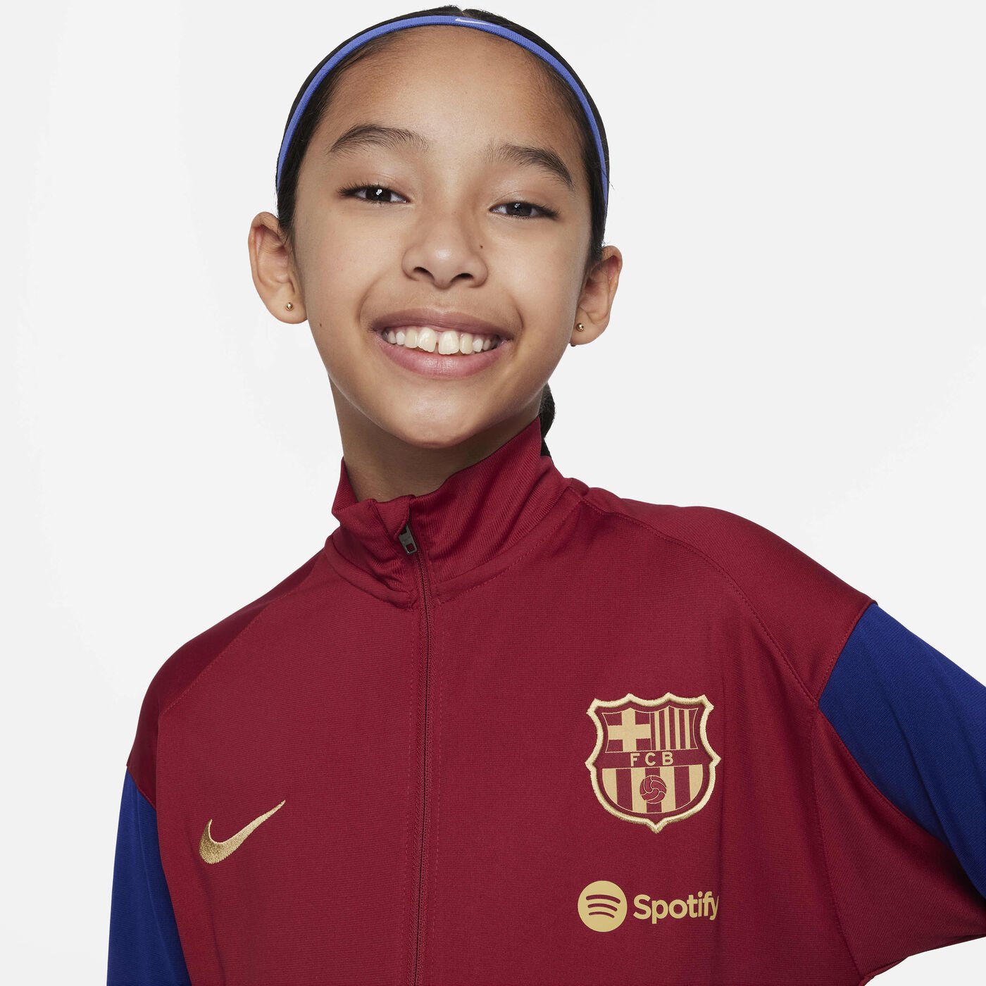 Kids' F.C. Barcelona Strike Dri-FIT Football Tracksuit