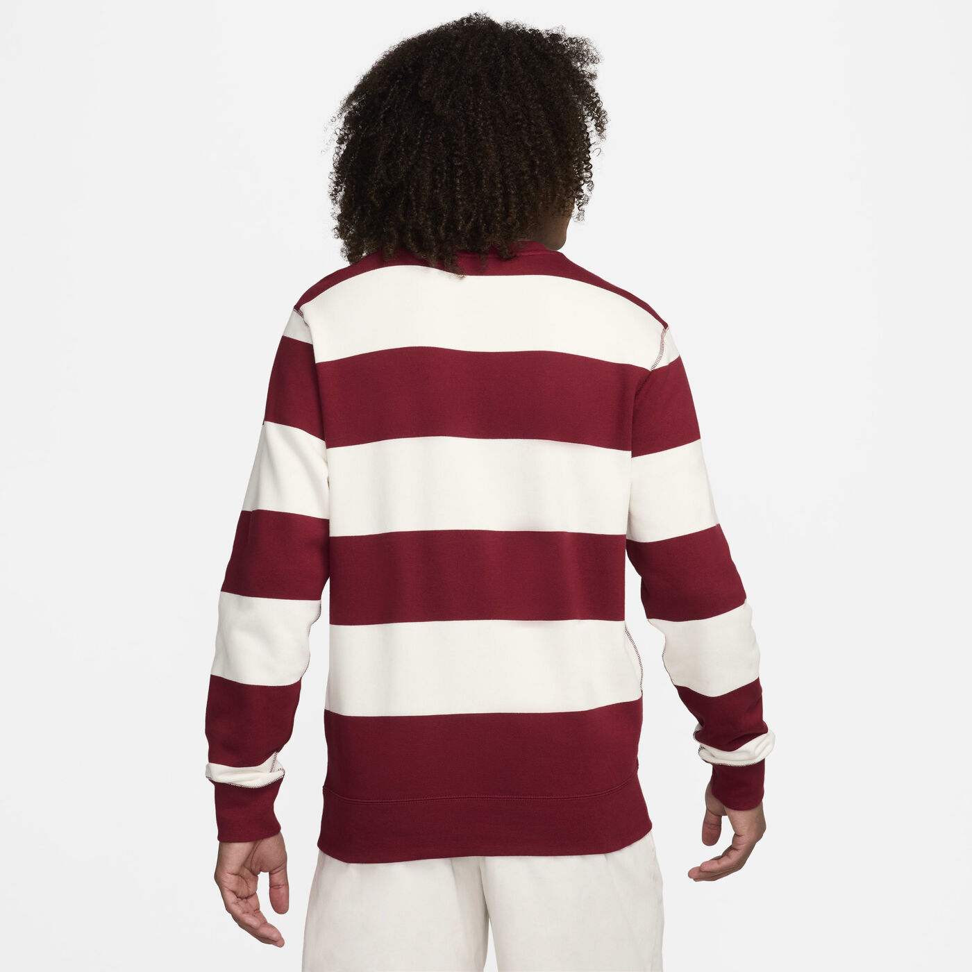 Men's Club Fleece Striped Heavyweight Crew