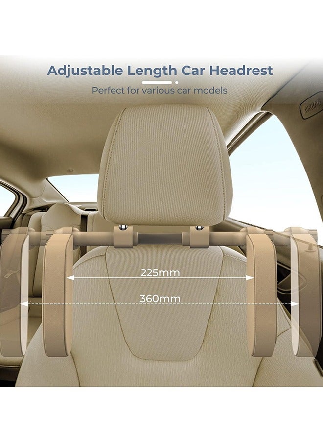 Adjustable U Shaped Car sleeping Headrest Pillow With Poles Gold