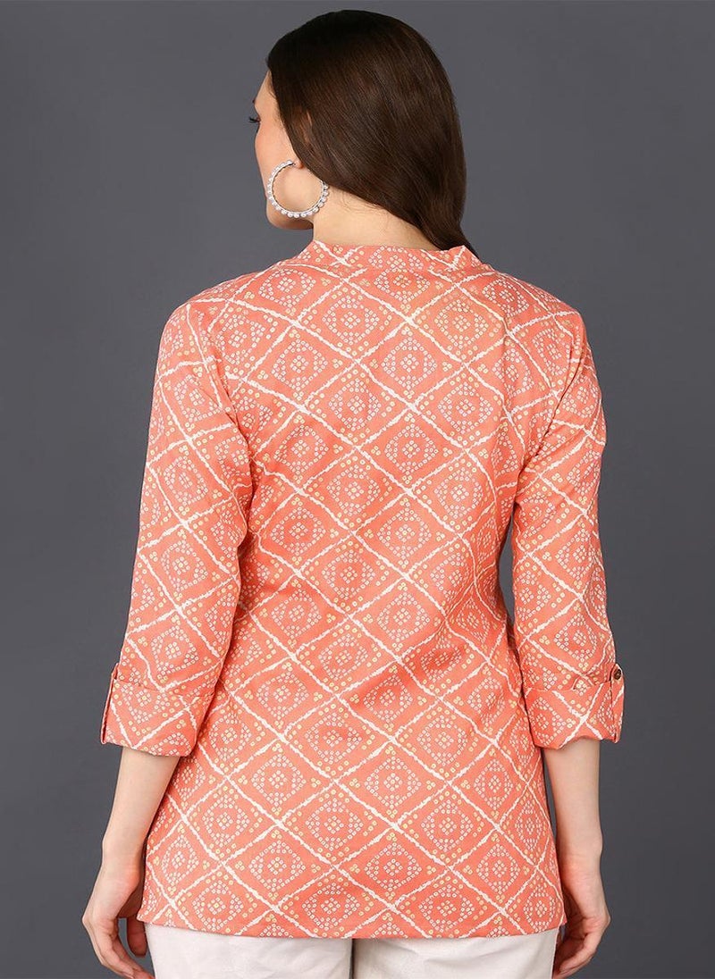 Bandhani Printed Tunic Top