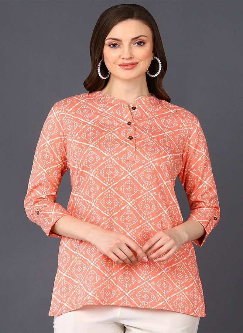 Bandhani Printed Tunic Top