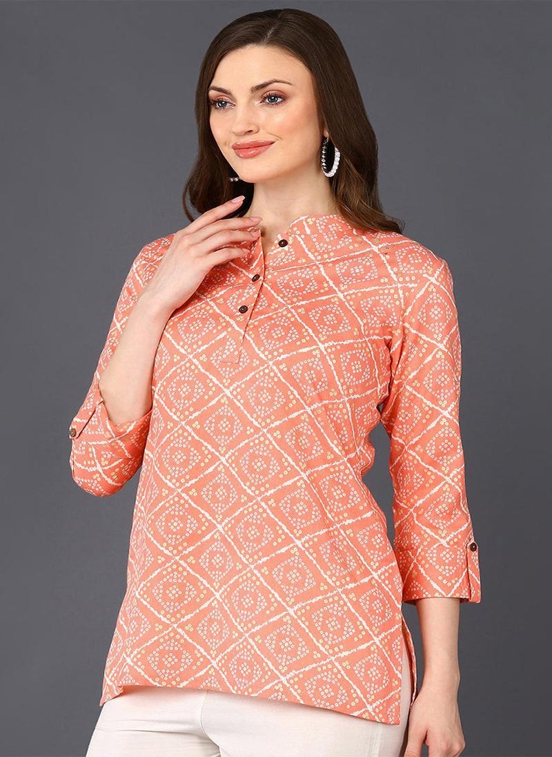 Bandhani Printed Tunic Top