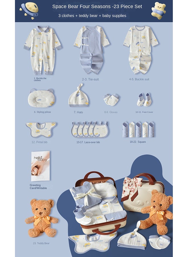 Newborn Baby Gifts Set Newborn Layette Gifts Set Baby Boys Gifts Premium Cotton Baby Clothes Accessories Set