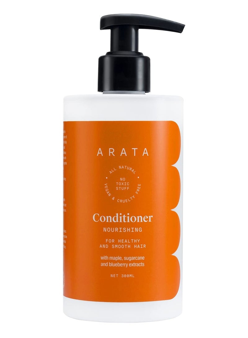 Arata Paraben & Silicon Free Hair Conditioner | Healthy & Smooth Hair | With Maple, Sugarcane & Blueberry Extracts | Vegan & Cruelty-Free | For Women & Men | 300ML