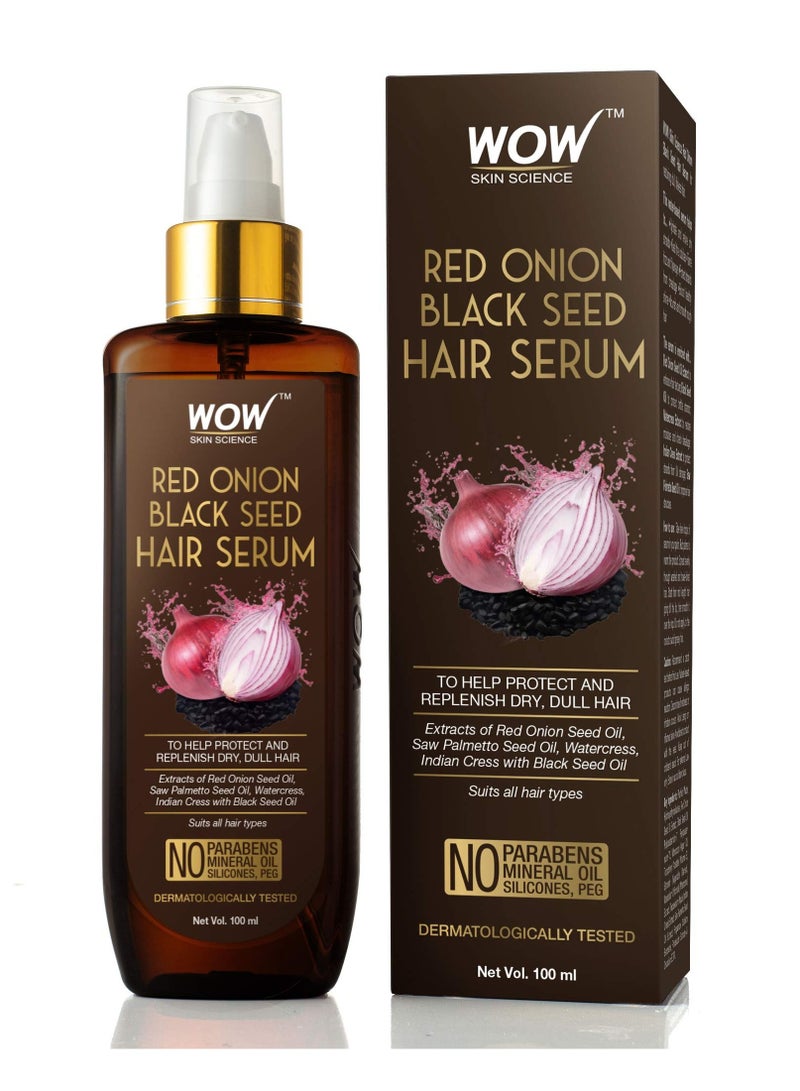 WOW Skin Science Non Sticky Onion Hair Serum For Hair Growth | Frizz Free Smooth Hair| Dry And Dull Hair - 100ml