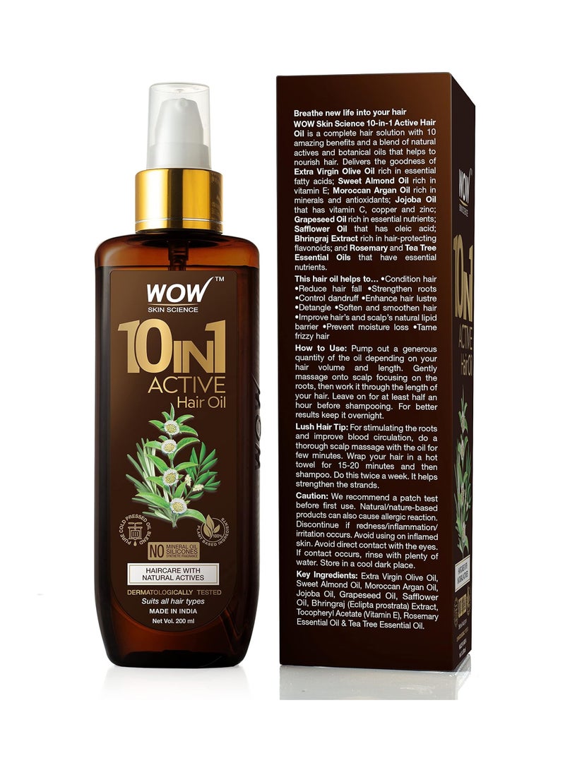 WOW Skin Science 10-in-1 Active Hair Oil - 200 ml