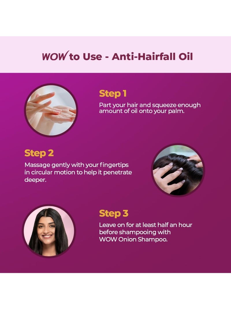 WOW Skin Science Onion & Collagen Anti-Hairfall Hair Oil|Nourishes Scalp & Stimulates Roots|Reduces Hairfall & Breakage|Repairs Damaged Hair|Boosts Hair Thickness|200ml