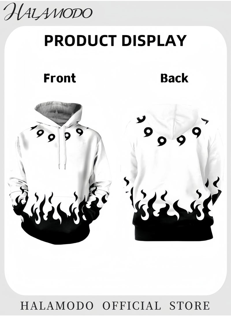 Unisex Hoodies with 3D Printed Cosplay Sweatshirt Novelty Long-Sleeved Tops Fashion Youth Pullovers Casual Sweatshirts Sportswear with Drawstrings & Large Pockets for Men Women Boys Girls