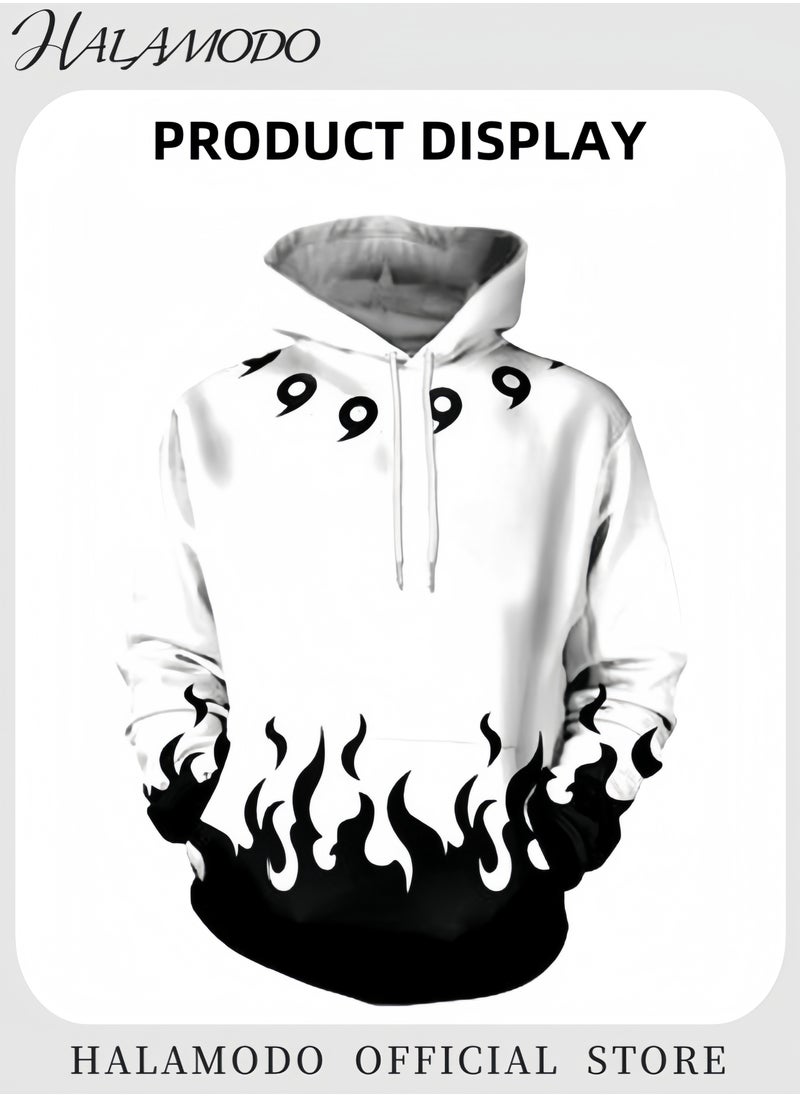Unisex Hoodies with 3D Printed Cosplay Sweatshirt Novelty Long-Sleeved Tops Fashion Youth Pullovers Casual Sweatshirts Sportswear with Drawstrings & Large Pockets for Men Women Boys Girls