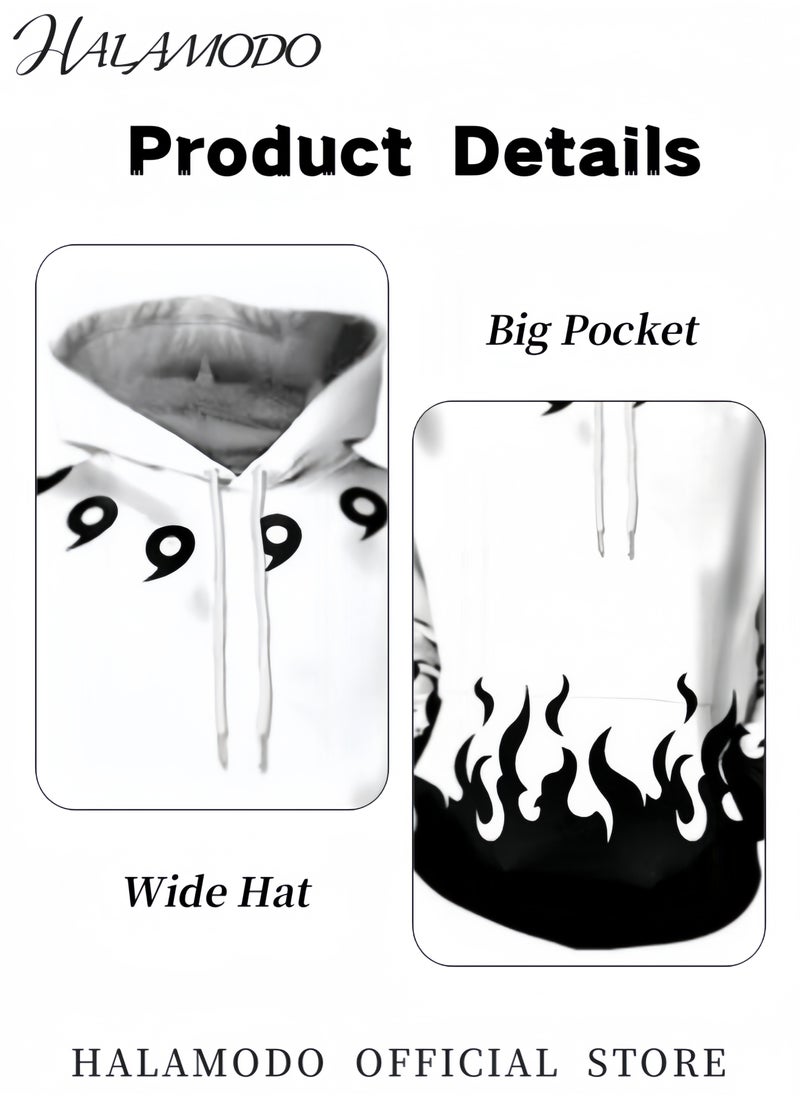 Unisex Hoodies with 3D Printed Cosplay Sweatshirt Novelty Long-Sleeved Tops Fashion Youth Pullovers Casual Sweatshirts Sportswear with Drawstrings & Large Pockets for Men Women Boys Girls