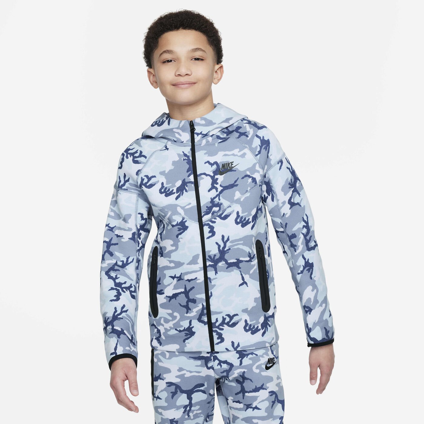 Kids' Tech Fleece Camo Full-Zip Hoodie