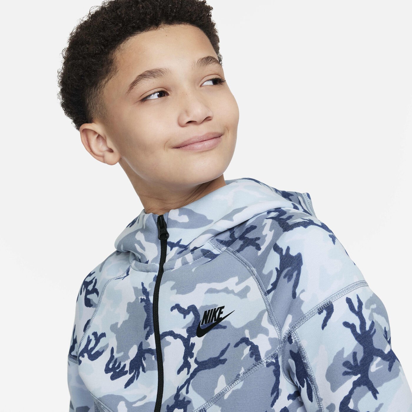 Kids' Tech Fleece Camo Full-Zip Hoodie