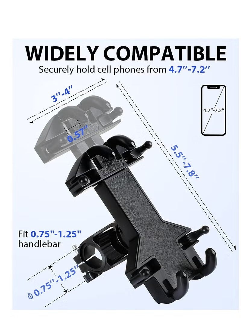 Bike Phone Mount Holder Motorcycle Phone Mount Clamp 8-Claw Motorcycle Phone Mount Holder For iPhone 13 Pro Max Galaxy S22/S21/S20 Plus 4.7