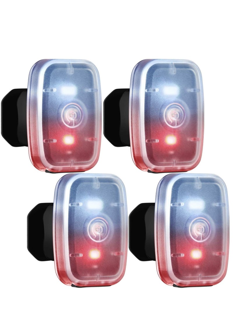 Running Light USB Rechargeable Safe LED Light Clip-on Strobe Light  for Running Cycling Hiking Walking at Night (4PCS)