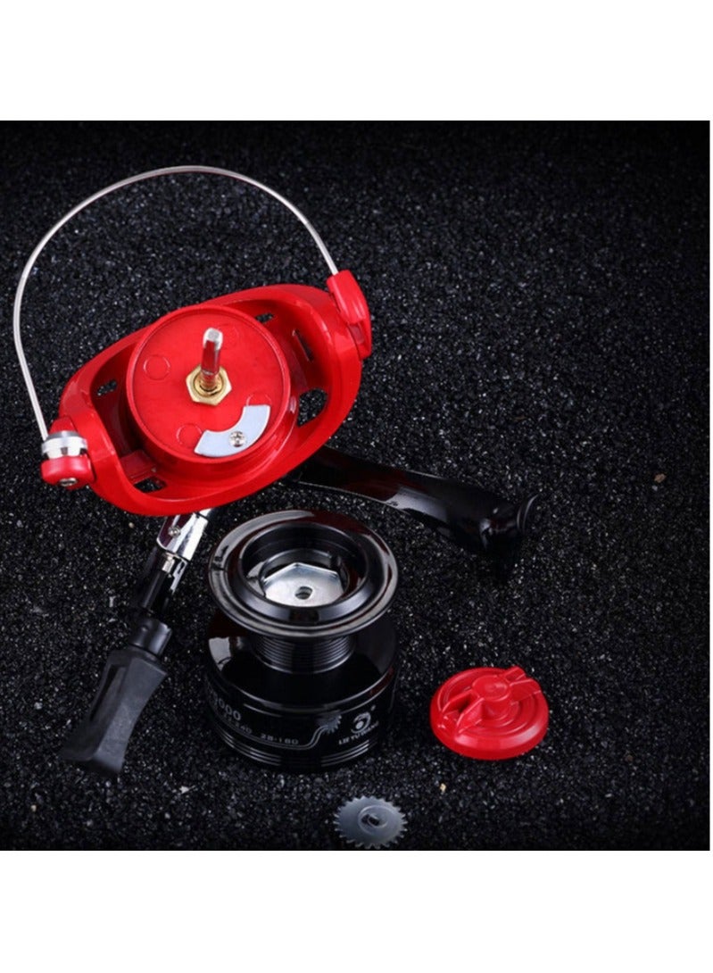 New Metal Long-Range Anti Explosion Line Magnetic Brake Ultra Light Fish Scale Water Droplet Wheel Black Road  Left hand FD3000