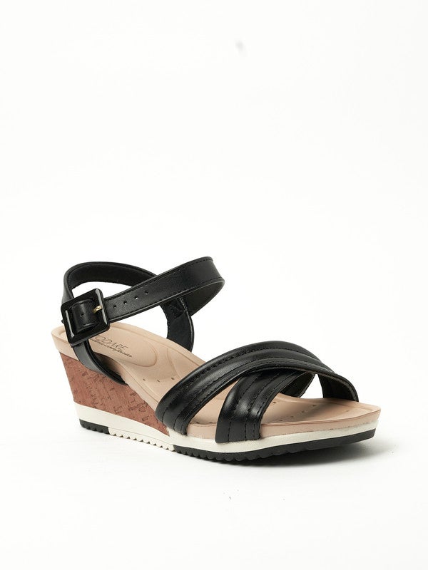 Modare Ladies Wedge Sandals Black | Made In Brazil