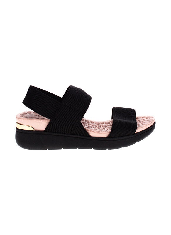 Modare Ladies Wedge Sandals Black | Made In Brazil