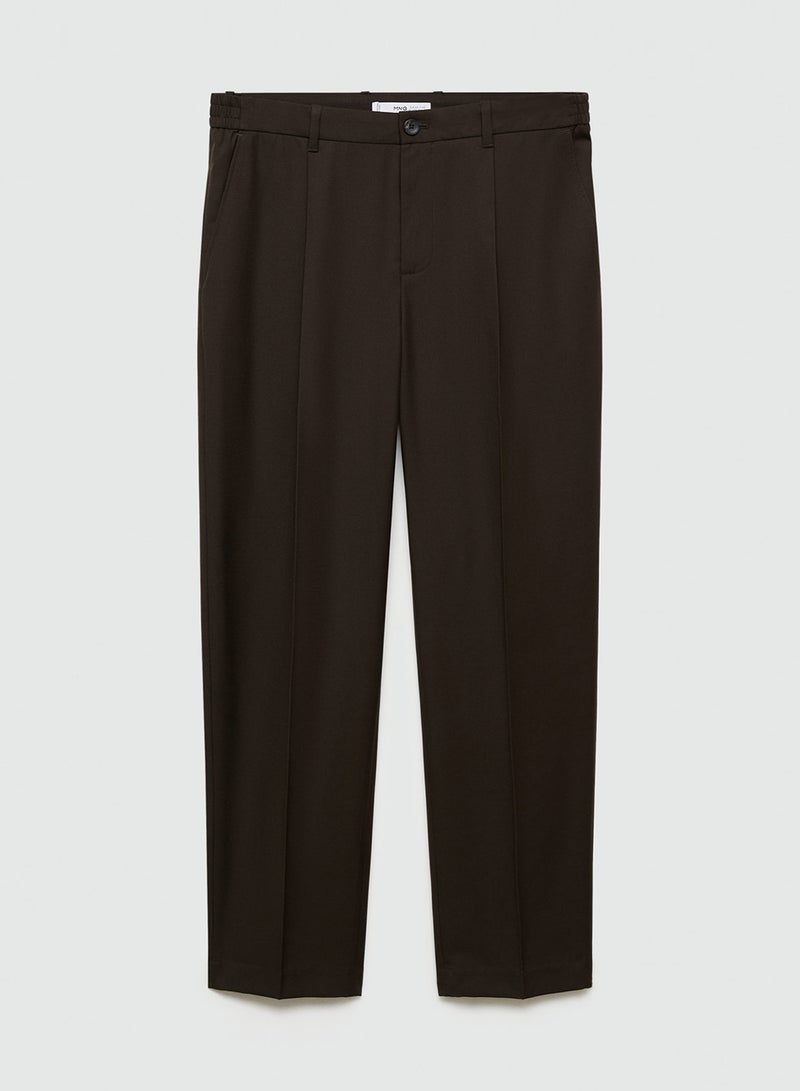 Regular-Fit Pleated Trousers