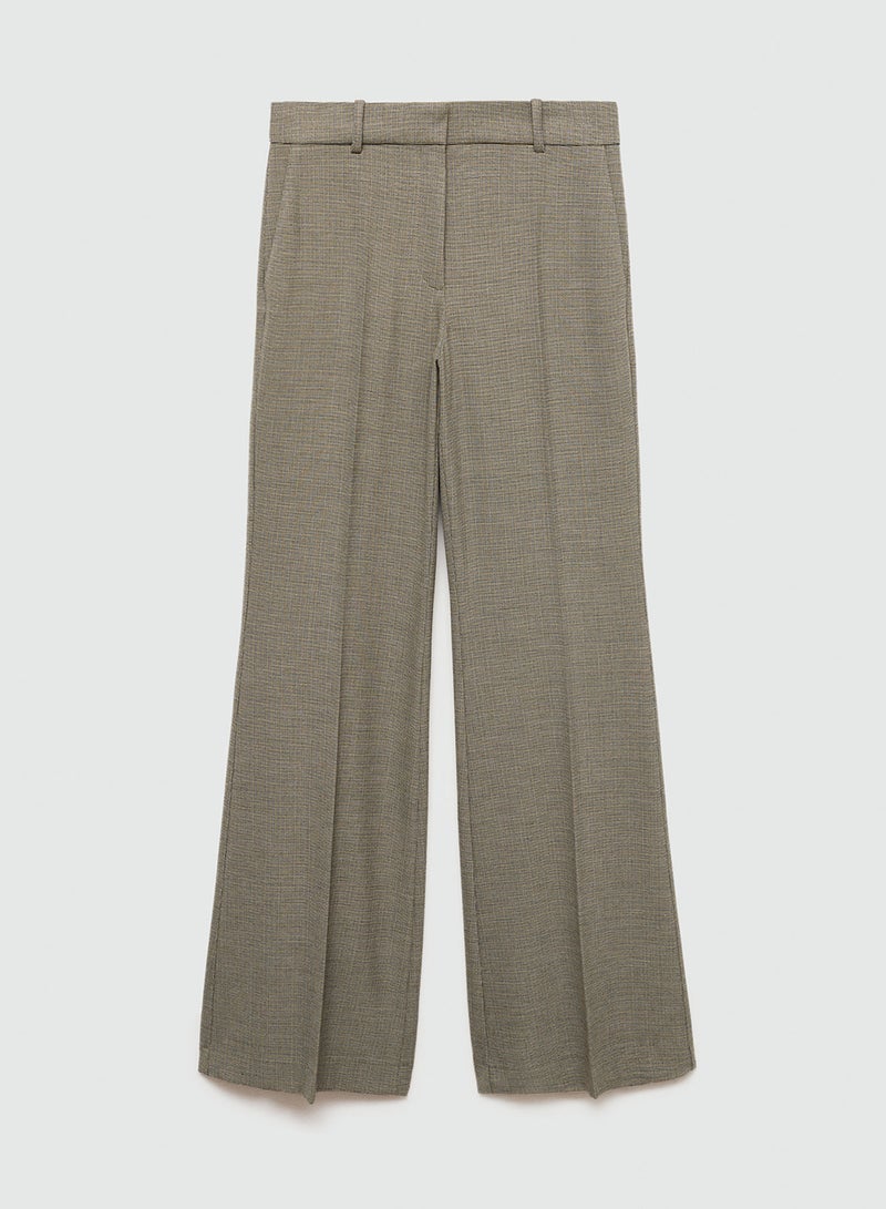 Casual Flared Suit Trousers