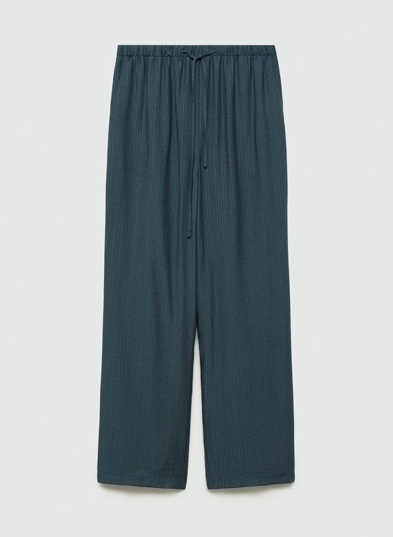 Flowy Trousers With Knot Detail