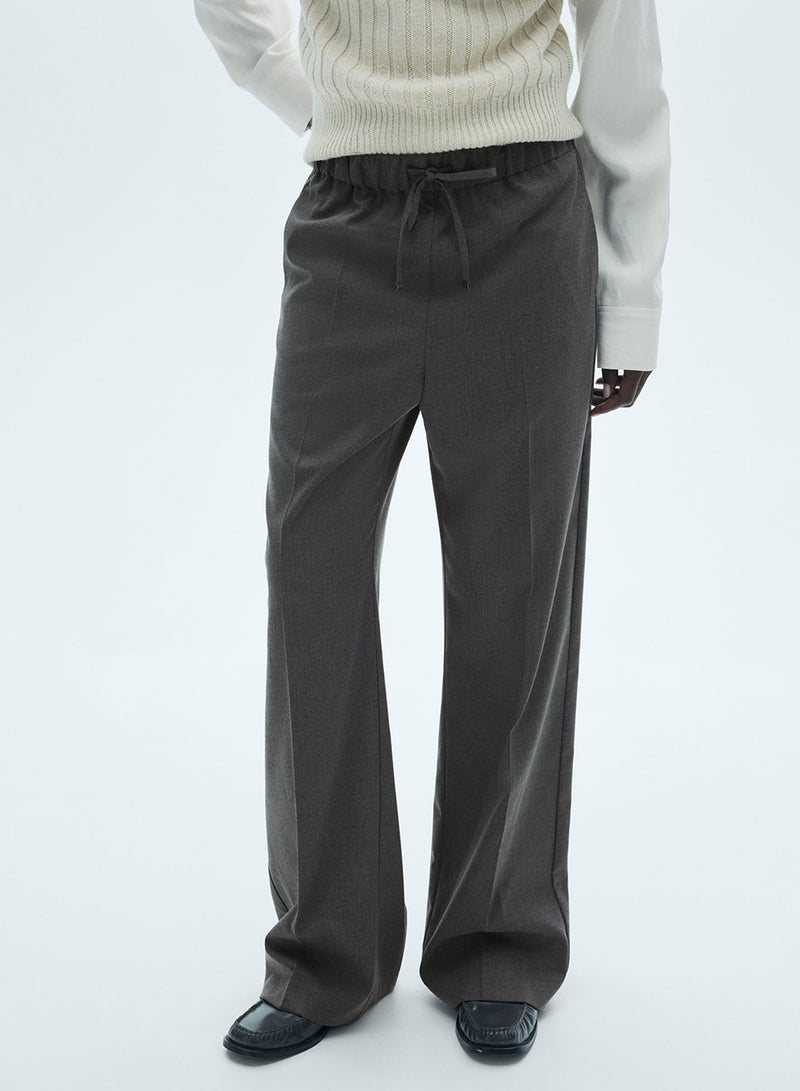 Flowy Straight-Fit Trousers