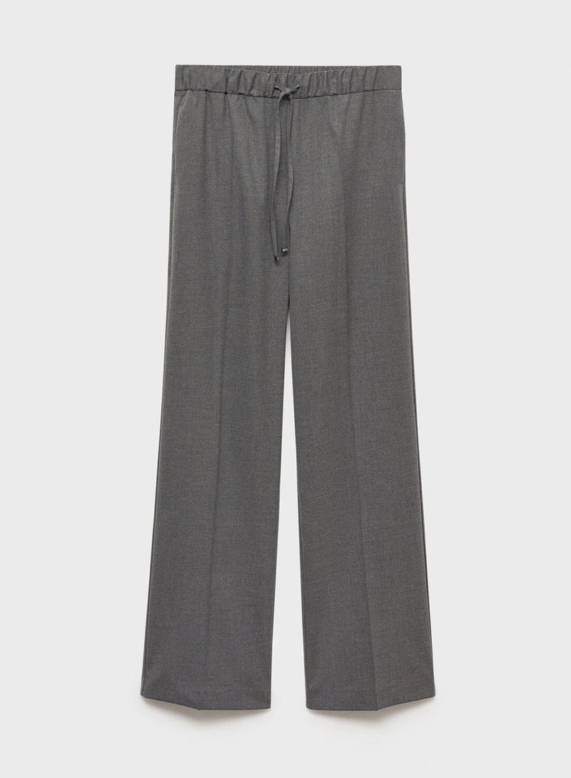 Flowy Straight-Fit Trousers