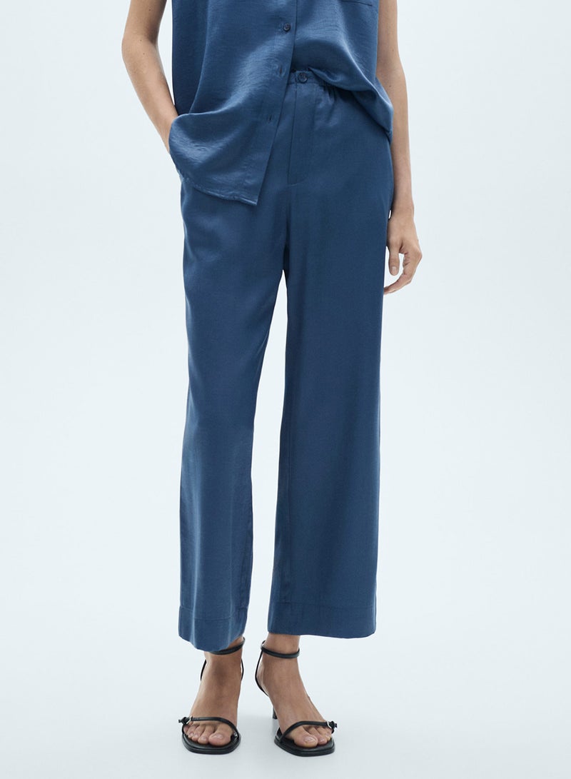 Satin Crop Trousers