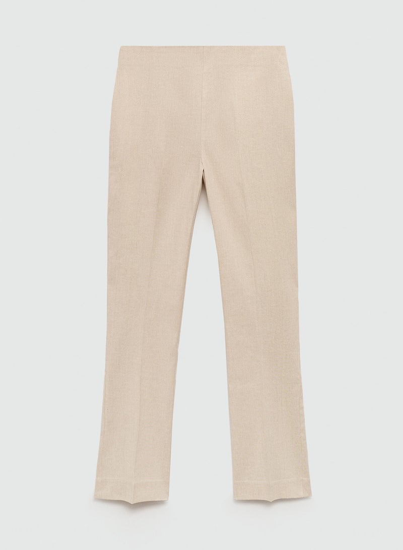 Linen Flared Trousers