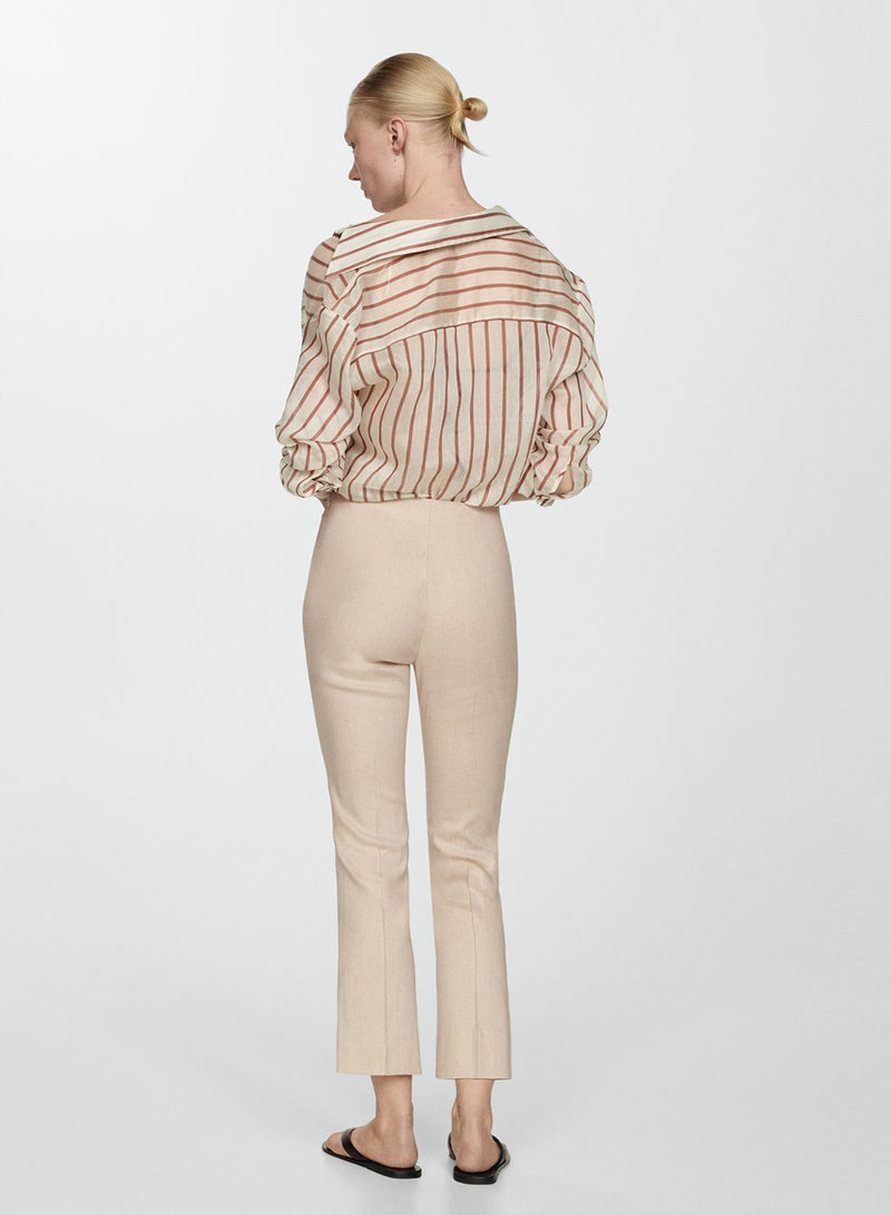 Linen Flared Trousers