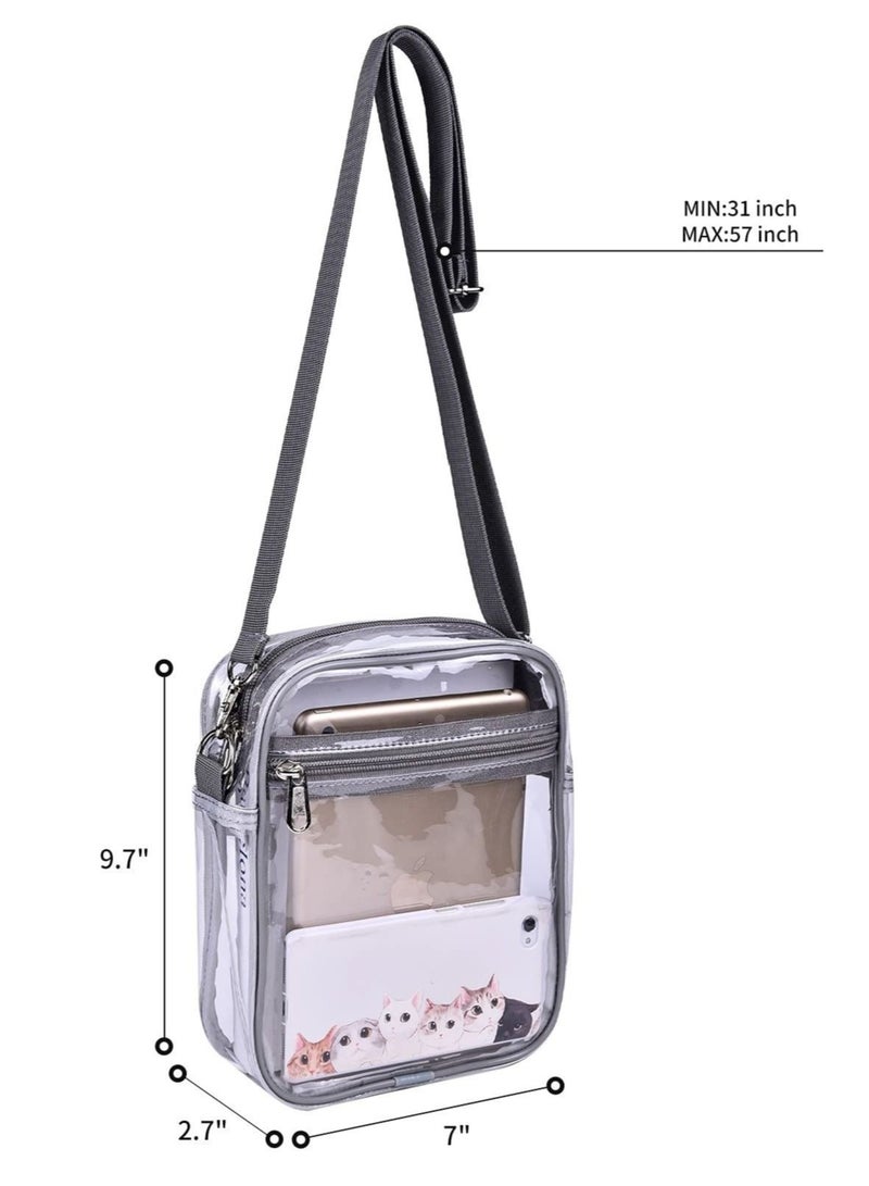 Clear Messenger Bag for Work and Business Travel for Men Women