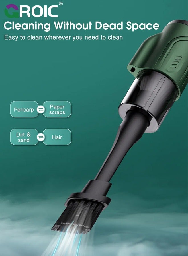 Cordless Handheld Vacuum Cleaner, Strong Suction Cup, Car Vacuum Cleaner with 20-30 Minutes Long Runtime, Rechargeable, Lightweight, Office, Pet Hair Deep Cleaning