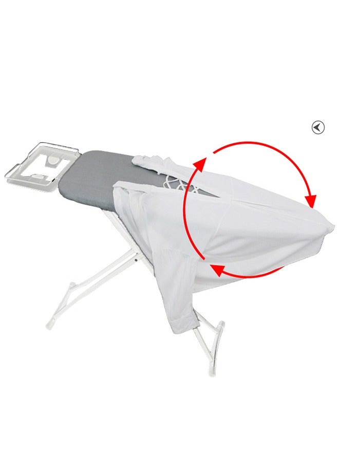 Ironing Board Heat Resistant Cover Ironing Board Non-Slip Folding Adjustable Height (31 * 86 * 110CM) Gray，White